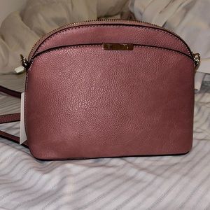 Dark mauve dome crossbody purse